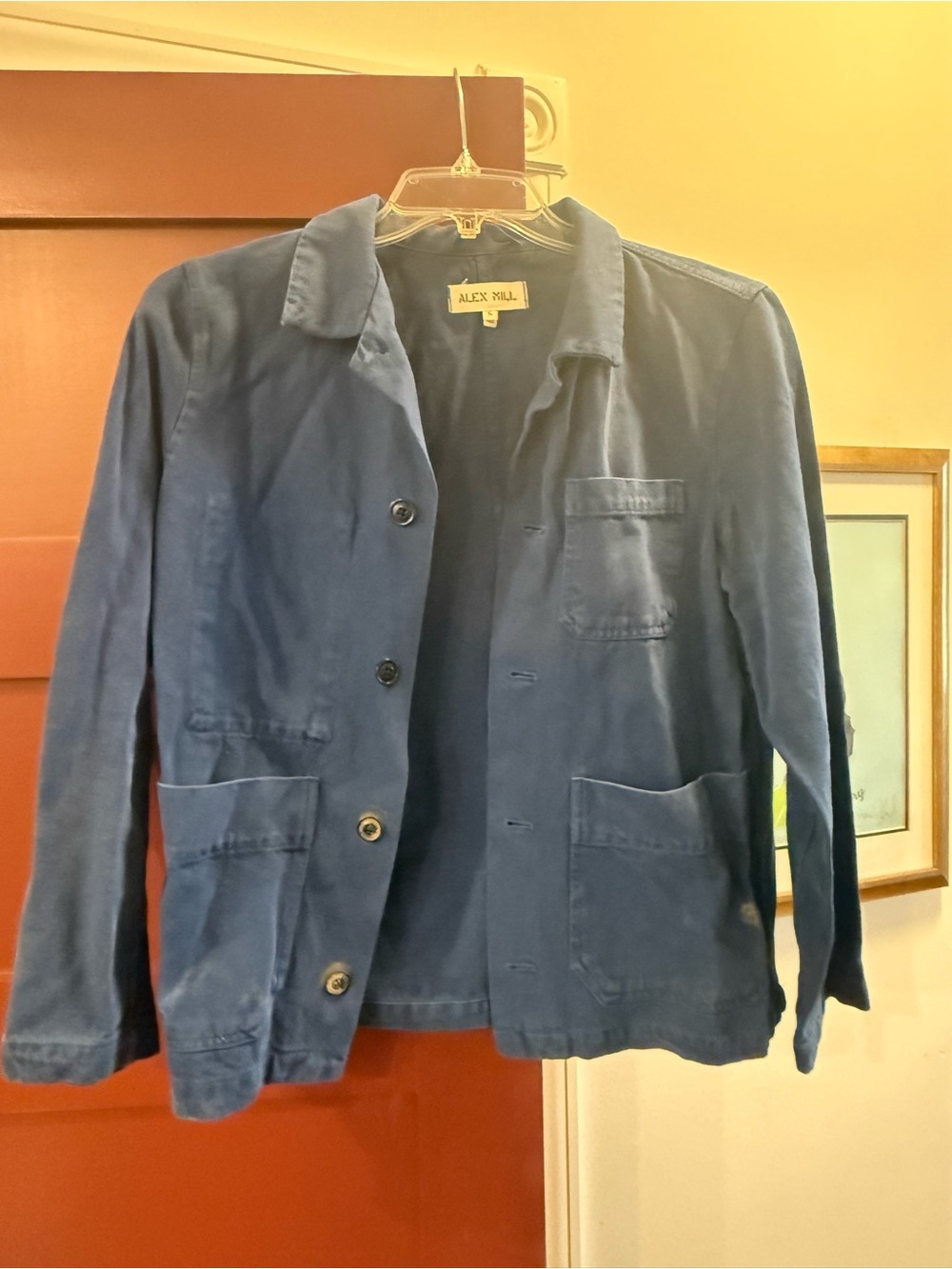 ALEX MILL garment dyed work jacket Men's French Navy
